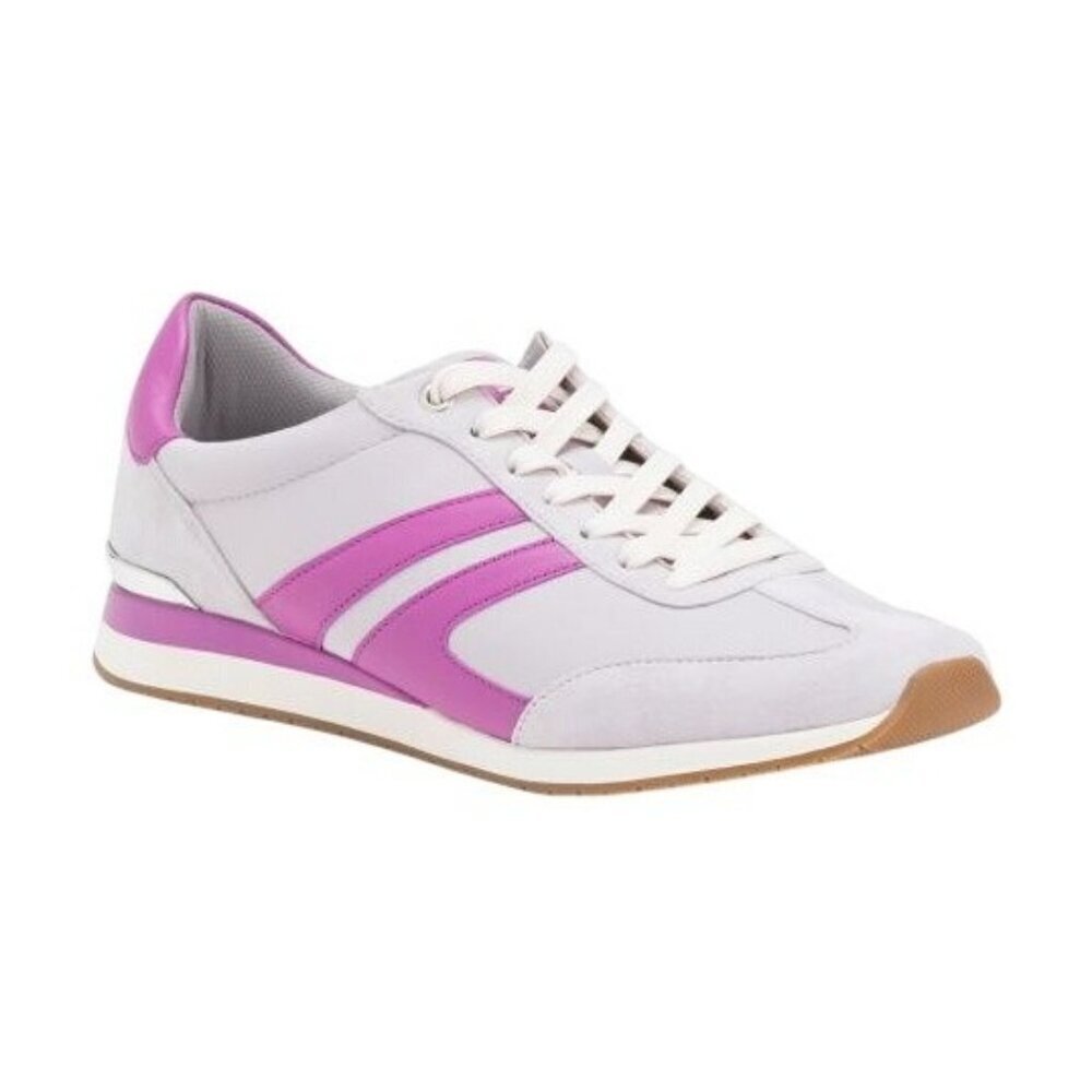 Naturalizer Premium Womens Purple Suede Leather Low Top Sneakers Sz 8.5 New